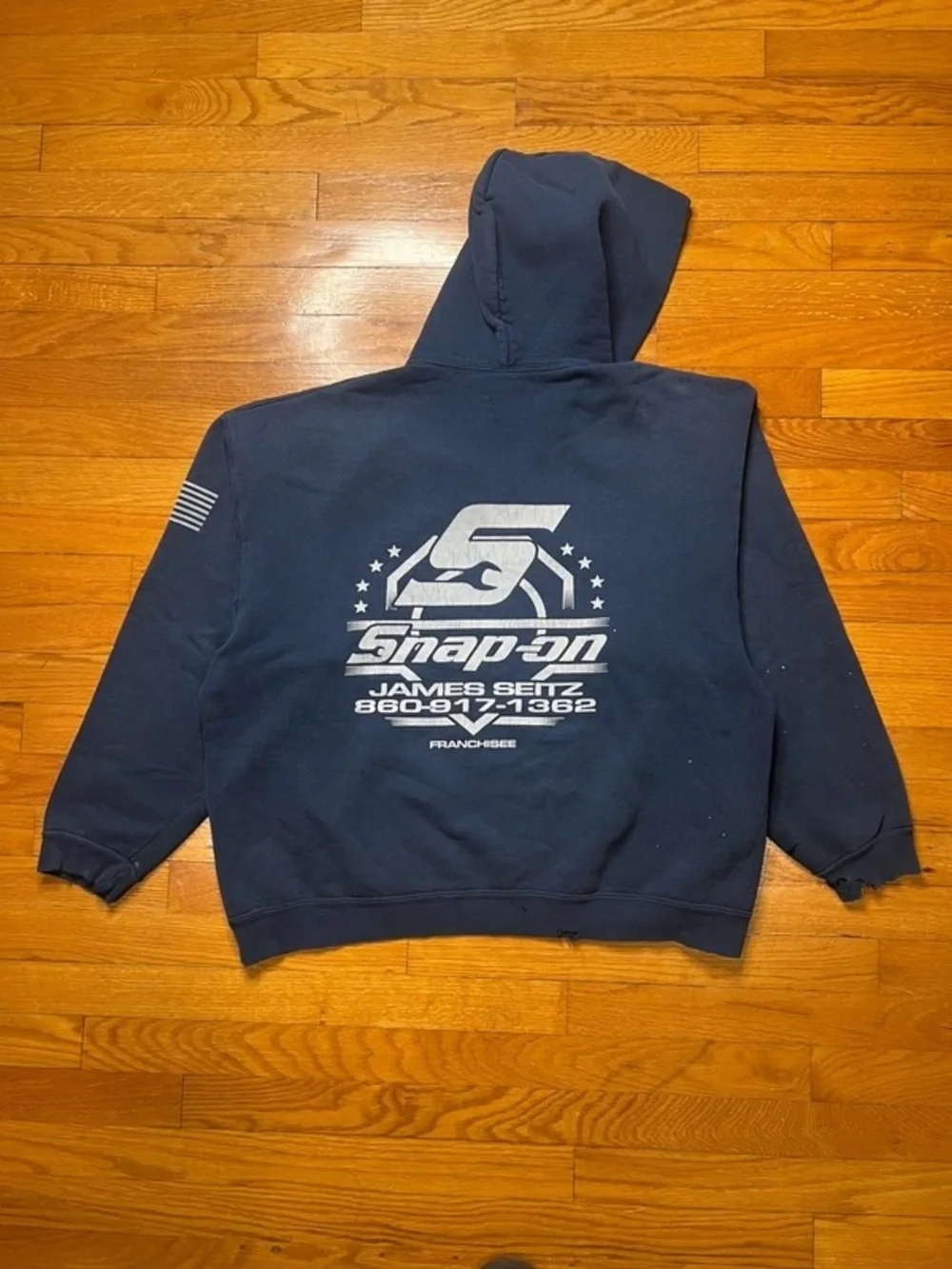 Men's Navy Hoodie with Stylized S Logo